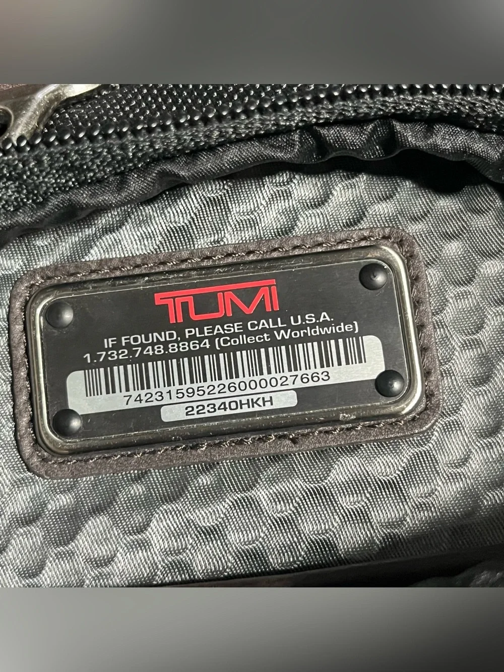 Tumi Alpha Bravo Everett Duffel Black Brown EXCELLENT 22340HKH